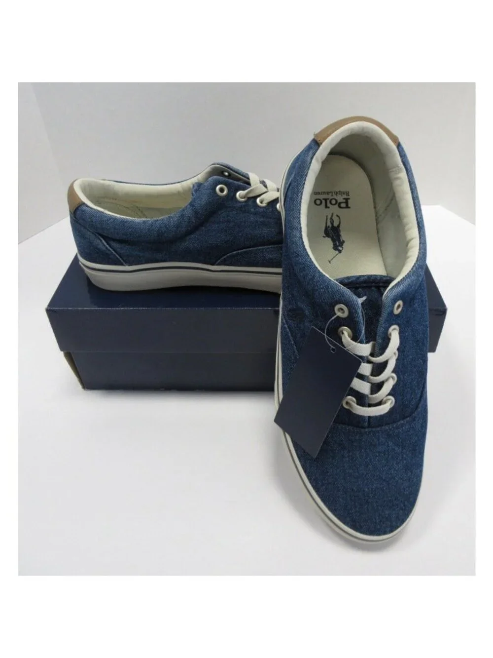 Polo Ralph Lauren Sneakers 11.5 D Keaton Pony Denim Low Top Boat Shoes